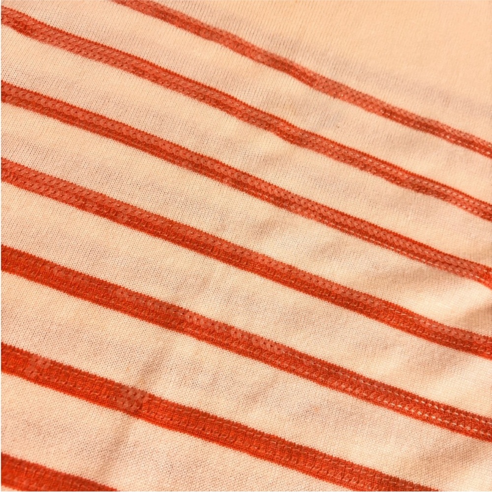 Viscose Blend Ann Taylor
Striped Sweater with Orange sequence Petite Medium - Picture 5 of 12
